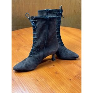 Vintage Vera Cruz Brown Suede Lace-Up Look Bootie - Sz 7.5